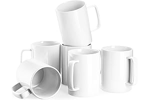 Porcelain Coffee Mugs Set of 6, 18 oz – Indulge in Comfort and Style