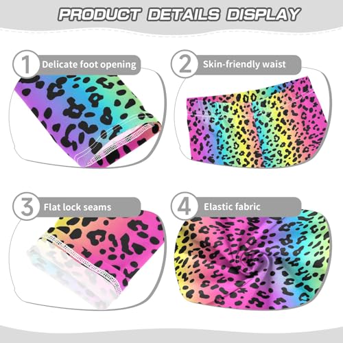 Colorful Leopard Skin Pattern Prints Girls Leggings Soft Comfortable Athletic Leggings Dancing Pants for 4-10 Years3