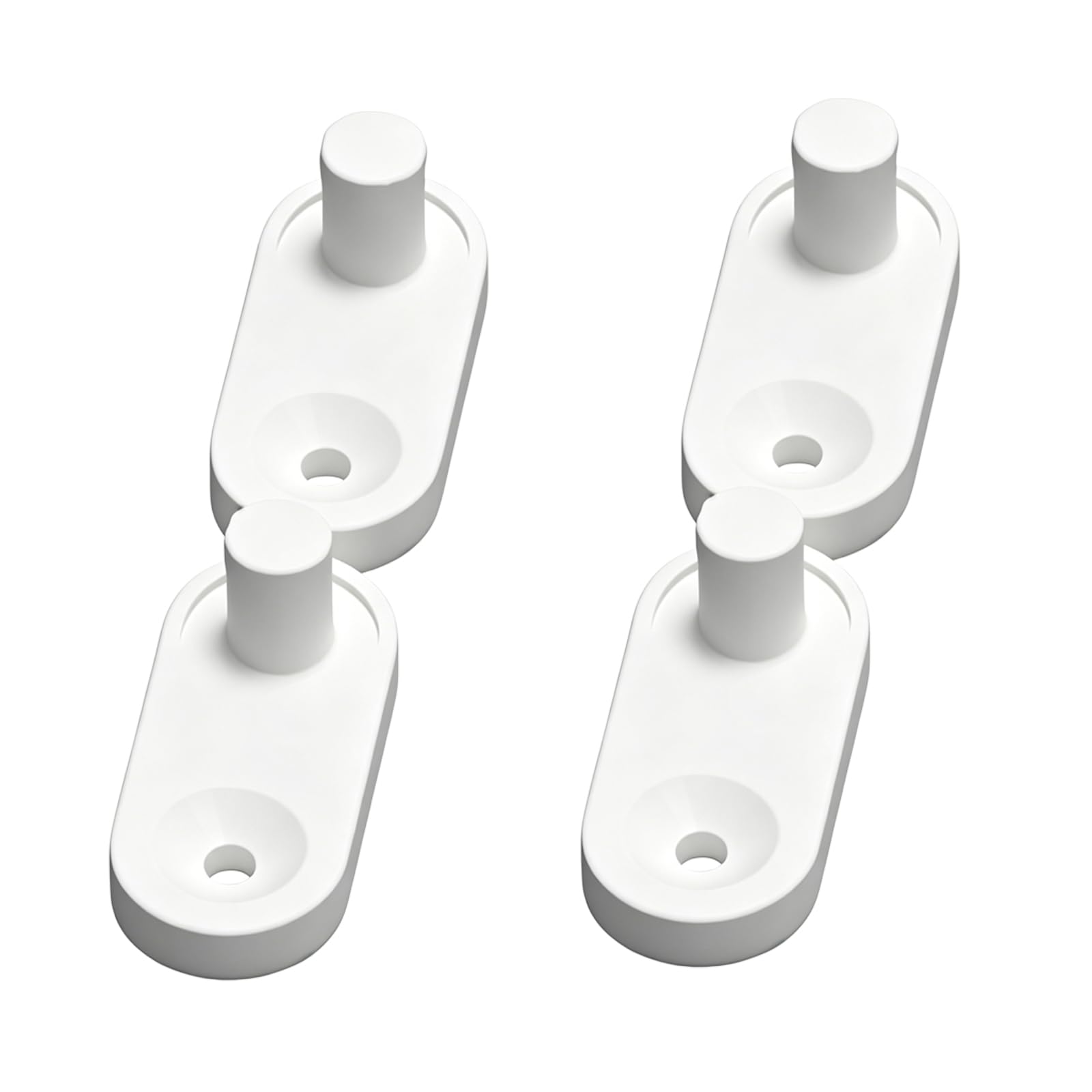 Kaeltsyn White Wall Mounted Chargers Bracket Organizer Tool Less Setup, Space Efficient, Suitable For Home Or Professional Use 4 Pack Space Saving Wall Bracket