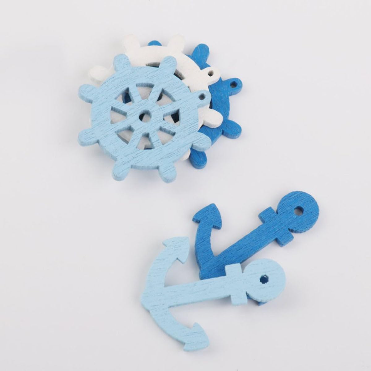 DIYEAH Wooden Anchor Pendants 100Pcs Mini Nautical Charms for Jewelry Making Scrapbooking Home Decorations and DIY Craft Projects - Image 4