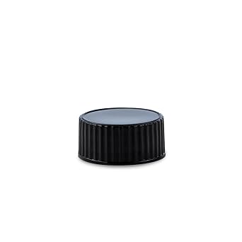 The Bottle Depot - 20-400 PP Cap with Polycone Liner - 300 Pack - Black - Wholesale - Fits 2oz