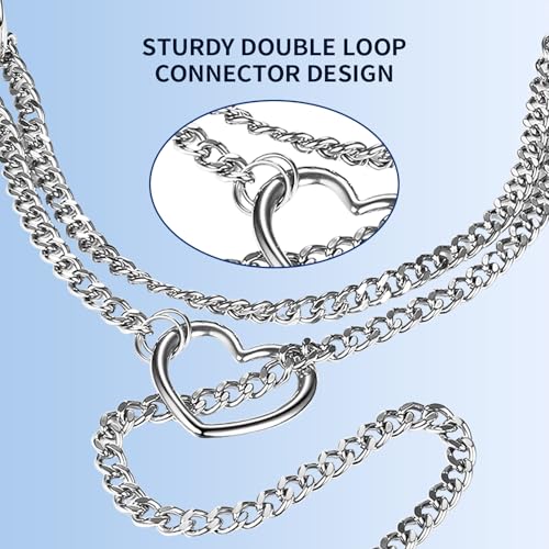 Choker cuir PU Flongo ajustable anti-irritation avec chaîne acier - 7