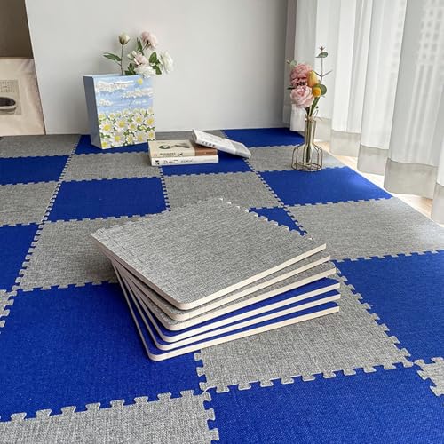High-Density Foam Floor Pads Soundproof Interlocking Floor Tiles Non-Slip Floor Protection Mats 0.6/1cm Thickness for Home Gym Playroom Garage