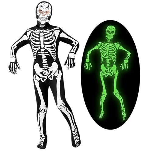 Disfraz esqueleto fluorescente para niños