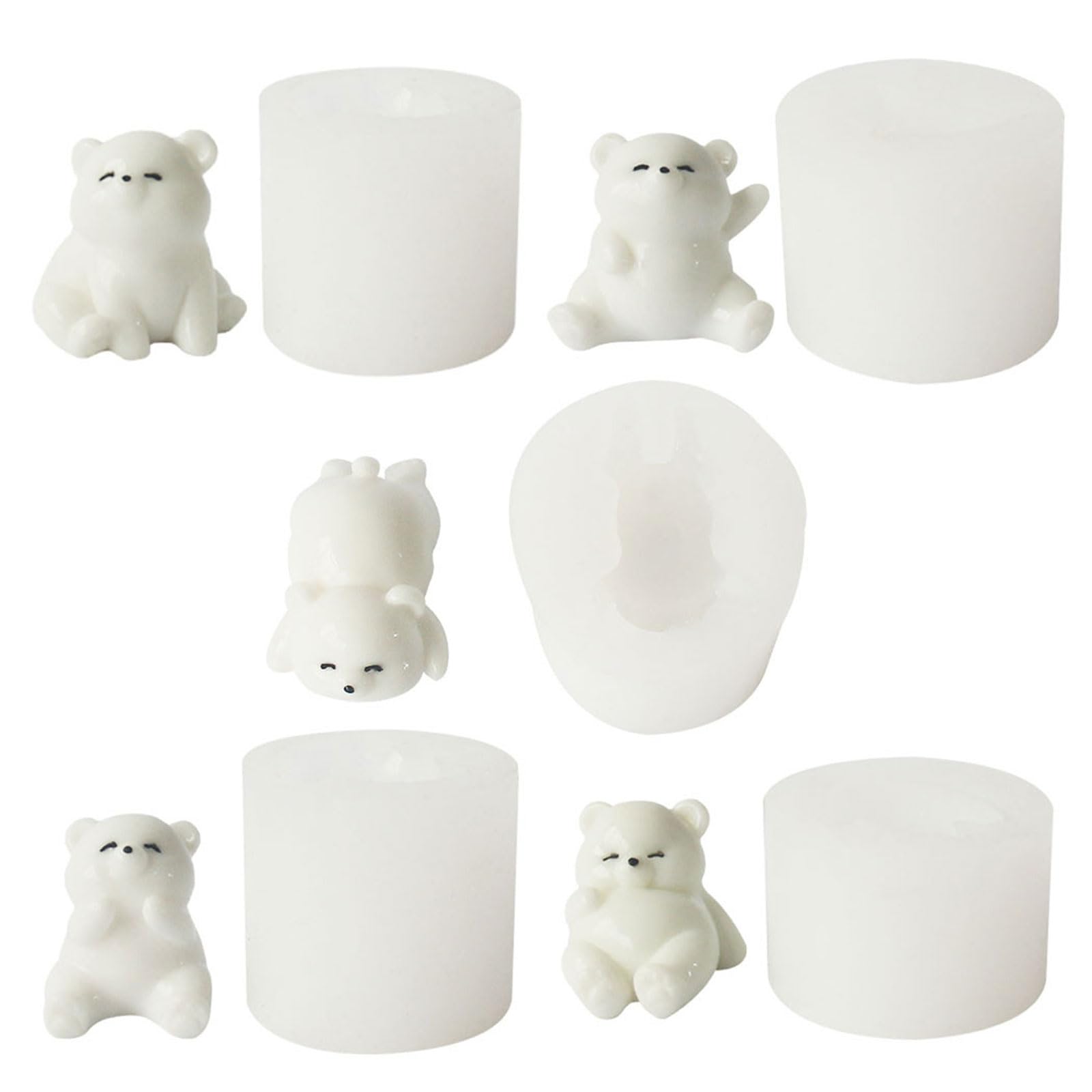 Prácticos moldes de silicona para hornear osos para fiestas, moldes de oso de silicona para pastel de chocolate y caramelo