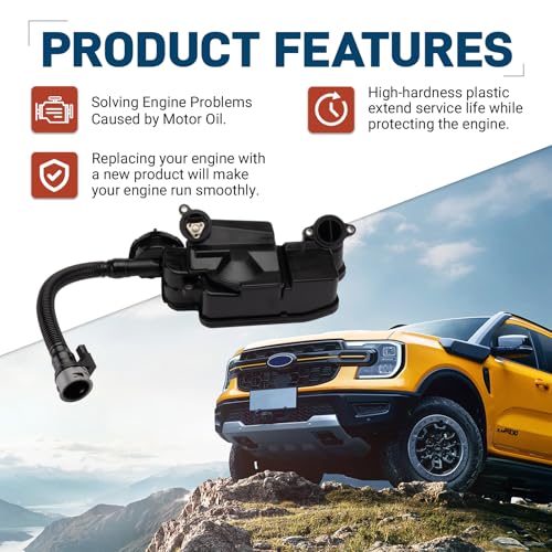 Image of Engine Oil Separator Assembly Compatible with 2011 2012 2013 2014 2015 2016 Ford F250 F350 F450 F550 Super Duty 6.7L Powerstroke Diesel PCV CCV Vent Valve Engine Crankcase DC3Z6A785C