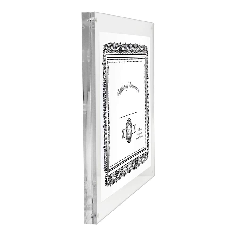 Isaac Jacobs 8.5x11 Wall-Mountable Clear Acrylic Magnetic Picture Frame 3