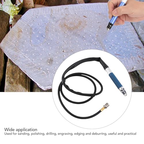YUMILI Micro Stabschleifer, 1/4 Mini Druckluft Stabschleifer, 70000U/min Micro Air Pencil sterben Grinder, Bleistiftstempel -Luftrinker Einstellbar zum Reinigen, Anfasen, Schleifen, Gravieren