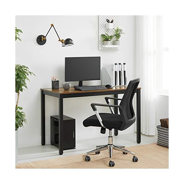 VASAGLE Large Computer Desk Sturdy Metal Frame Multifunctional Home Office Living Room Study Sturdy Modern - Image 3