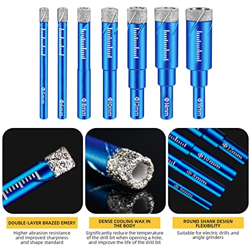 Set de brocas diamantadas para materiales duros, 7 piezas miniatura 5