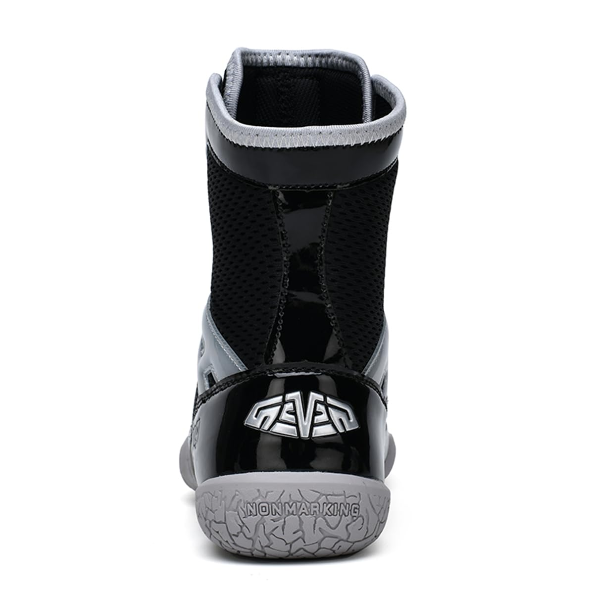 Calzado de Boxeo para Hombre, Botas de Lucha Profesional para Chicos, Zapatillas de Entrenamiento Transpirables Negro-Plata EU 32