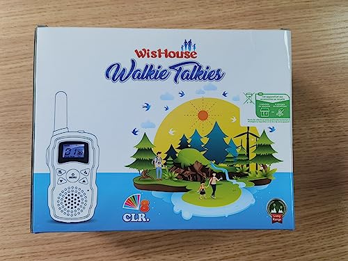 Wishouse Talkie Walkie Enfants Rechargeable avec PMR 446 MHz Chargeur USB Talkie-Walkie Fille Garçon avec Longes de Lampe de Poche Camping Aventure Jouets Cadeau d'anniversaire de Noël