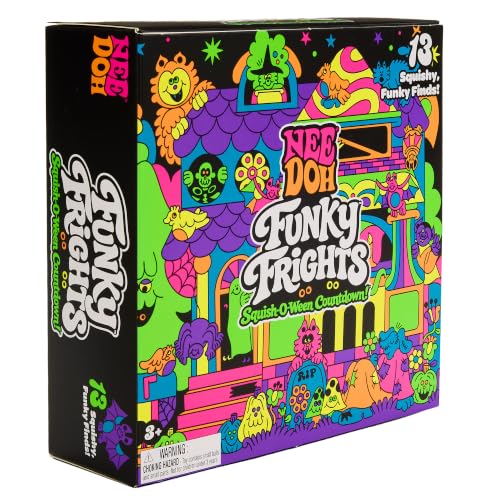 Schylling NeeDoh Funky Frights Squish-O-Ween Countdown (Pack of 1) | Halloween advent with 13 Mini Squeeze Toys