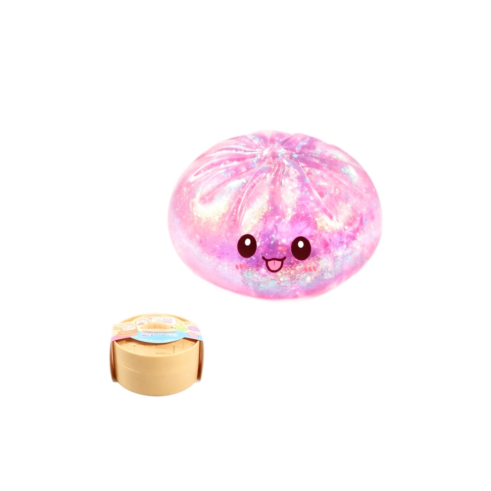 Kawaii Bao Bun Squishy, Cute Glitter Stress Balls Sensory Fidget (B1)