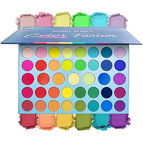 Beauty Glazed 39 Colors Eyeshadow Powder Palette Glitter Shiny Golden Eyeshadow Highly Pigmented Shimmer & Matte Metallic Waterproof Smooth Powder Natural Brilliant Eye Makeup Palettes Cover