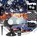 Christmas Snowflake Projector Lights Outdoor, 2024 Upgraded Owl Shape Snowfall Lights Projector with Remote, IP65 Waterproof Landscape Light for Xmas Holiday Wedding Indoor Garden Patio Party
