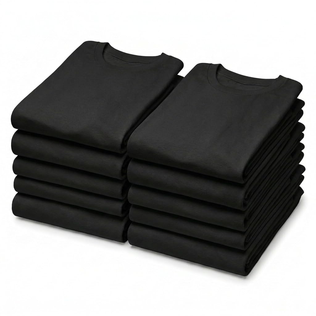 Unisex T-Shirt Multipack, Basic Blanko Shirt 100% Baumwolle, XS-6XL