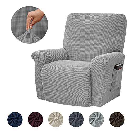 Stretch Recliner Chair Covers Recliner Chair Slipcover with Side Pocket, Fitted Standard for Living Room Sofa Cover (Recliner - Image 3