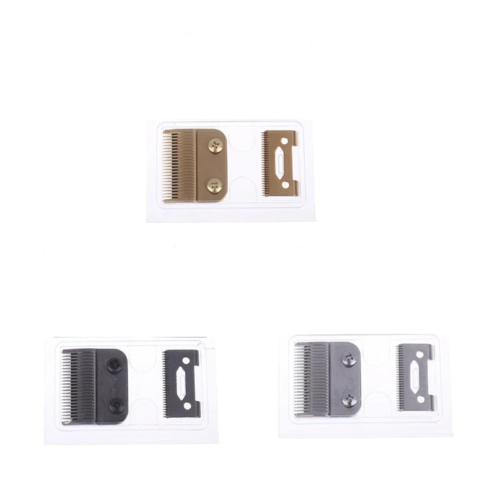1 Set Ersatzklinge mit 2 Löchern, kompatibel mit schnurlosen Magic Clip 808 Haarschneidemaschinen (Schwarz, 1 Set)