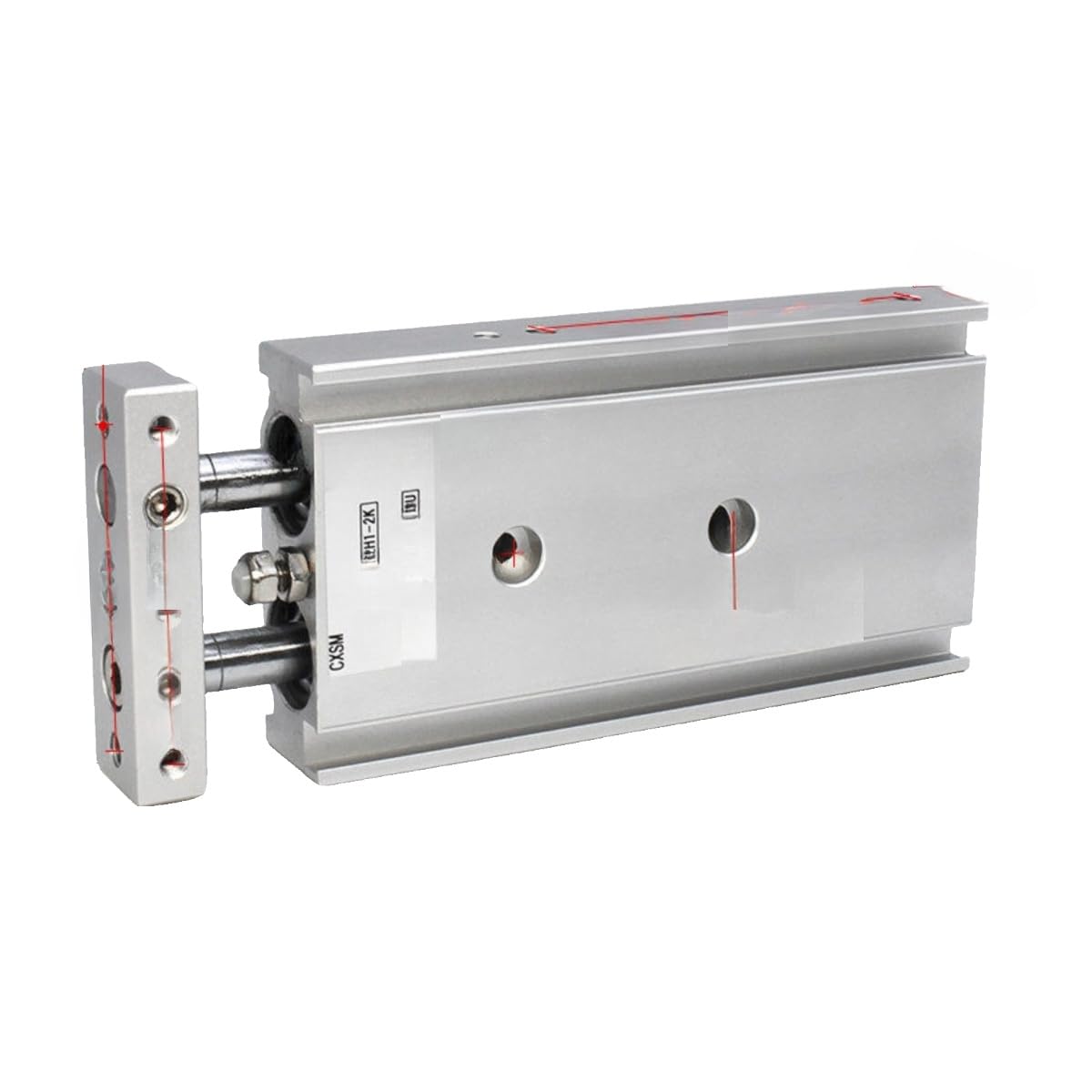 Cylindre pneumatique double arbre CXSM20-35 contre la torsion de tige