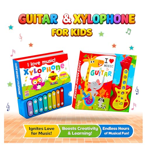 Image of ABCD & Numbers Musical Sound Book Combo Set | Interactive Alphabet & Counting Sound Board Books for Early Learning - Learn Numbers & Alphabet (Sound Combo)