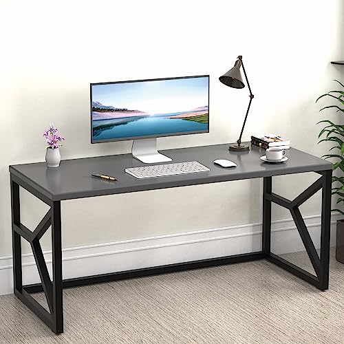 Image of Honey Touch Metal & Wood Workstation Desk for Home Office | Modern Computer Table for PC, Laptop & WFH | Minimalistic Study Desk with Strong Frame