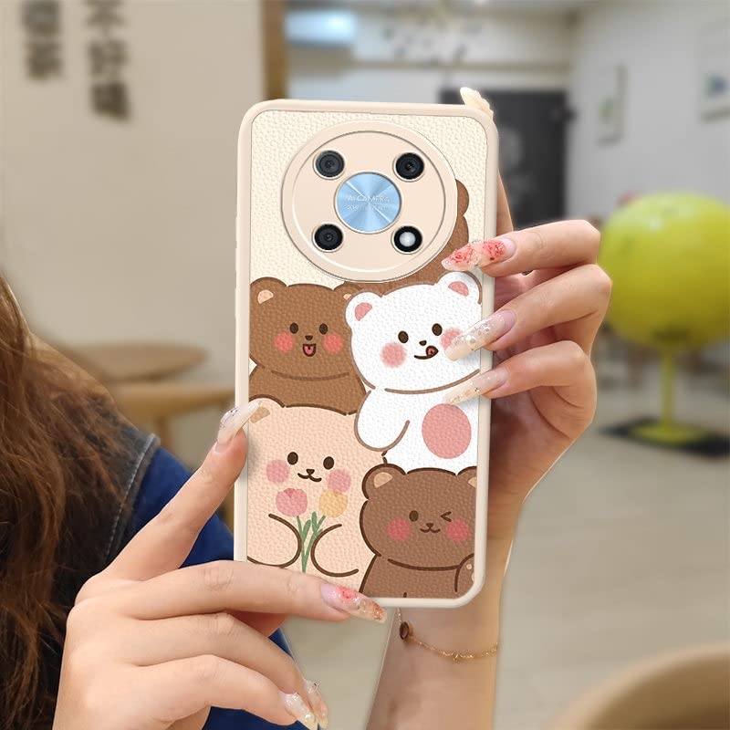 Raised camera protection dust-proof Lulumi Phone Case for Huawei Enjoy50 Pro/Nova Y90 4G, protective couple leather lambskin Silica gel texture trend cute The New youth anti-fall airbag taste, 3