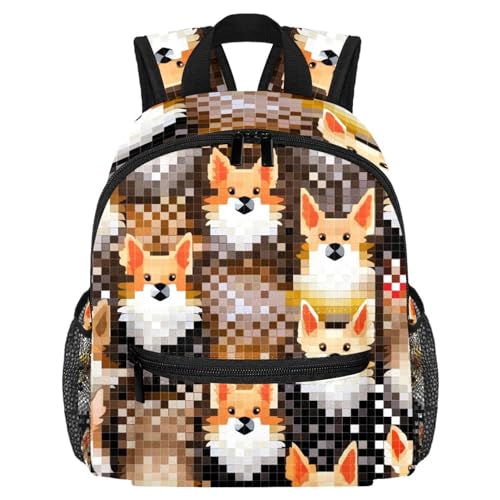 Sac à dos préscolaire étanche pour la maternelle, petit sac de voyage enfant motif chien pixel