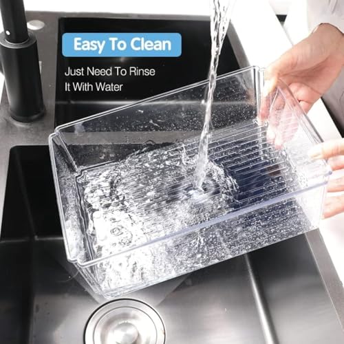 Image of JD FRESH 12 Piece Fridge Storage Containers /Organizer with Removable Drain Plate and Lid /Freezer containers /Vegetables Storage Box for Refrigerator /Fridge containers for Fruits /Meat /Fish (2500 ML)