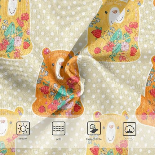 Joisal Cute Bears Floral Toddlers Underwear Floral 2t Cotton Little Girl Panties Bright Underpants Briefs3