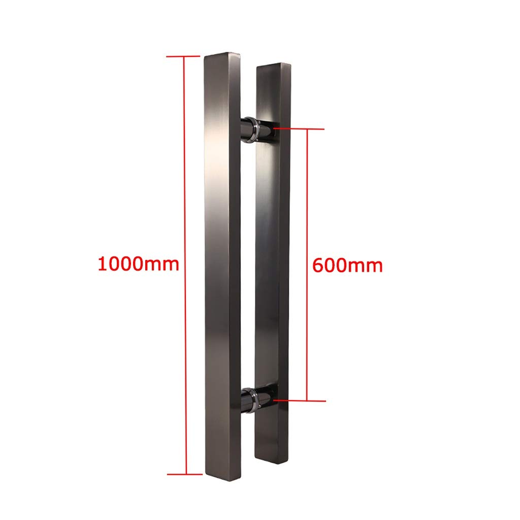 Maniglia per Porta Scorrevole per Porta del Fienile Maniglia per Porta in Vetro in Acciaio Inossidabile Spazzolato Nero/Maniglia per Porta Push-Pull per Hotel/Maniglia per Porta in Legno per