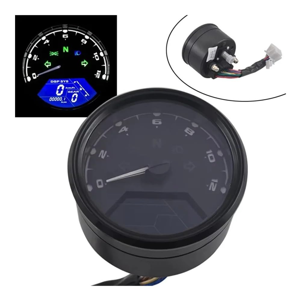 Moto jauge Compteur Compteur De Et Odomètre Numérique Universel pour Moto, pour 2 À 4 Cylindres, Accessoires Tableau Bord