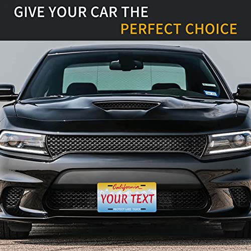 image for Tkanina 50 States Custom License Plate 4x2/7x4/12x6 Inch Personalized 