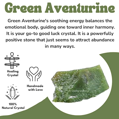 Image of Amazing Gemstone Dark Green Aventurine Raw Crystals and Healing Stones, Natural Rocks for Tumbling - DIY Raw Stones and Crystals, 2 Pieces