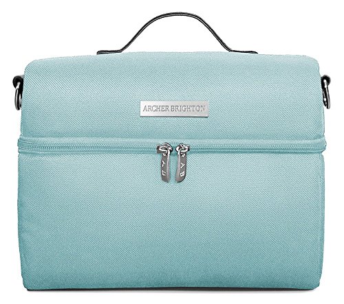 leather insulated lunch bag