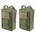 AMYIPO MOLLE Pouch Multi-purpose Compact Tactical Waist Bags Small Utility Pouch (Green (2 PCS))