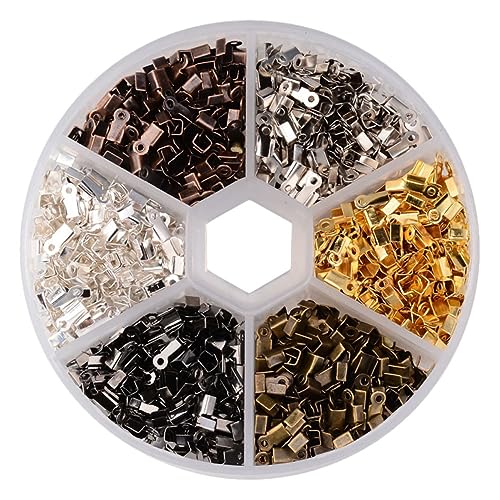 Gadpiparty 1Set Iron Cord Ends Durable Crimp Terminators for Jewelry Making Versatile Jewelry Findings for DIY Crafts Compatible Bracelets Easy to Use
