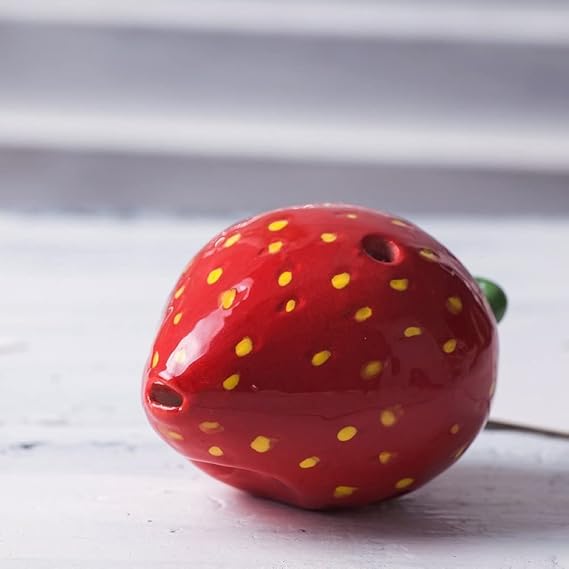 6 Hole Ocarina Strawberry Shaped Ocarina Portable Ocarina Instrument for Lovers Beginner Professional Performer