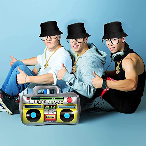 NewZC Suvoir Costume Set Gold Dollar Necklace & Ring Glasses Personality Hip Hop Costume Kit Men 80s For Carnival Accessories Theme Parties - Image 8