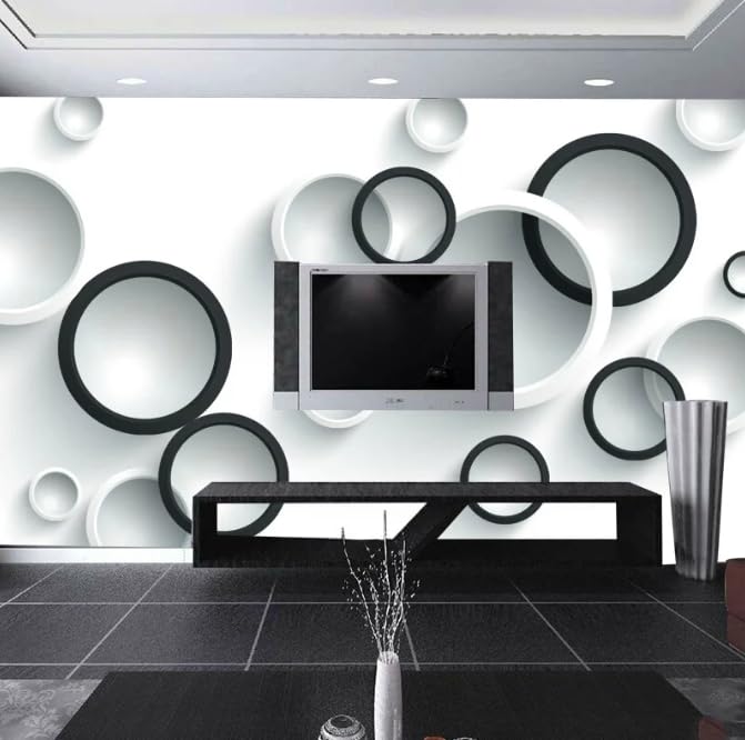 Photo papier peint 3D chambre paysage abstrait noir et blanc