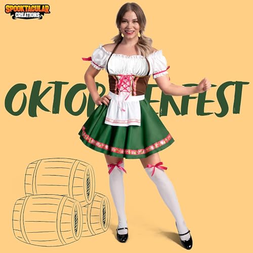 Spooktacular Creations Oktoberfest Outfits Women Costume, German Bavarian Dirndl Dress for Halloween Cosplay Beer Carnival2