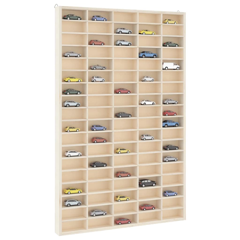 Vitrina de Madera para coleccionistas con 90 Compartimentos 50,5x4,5x79 cm Marrón,4017379