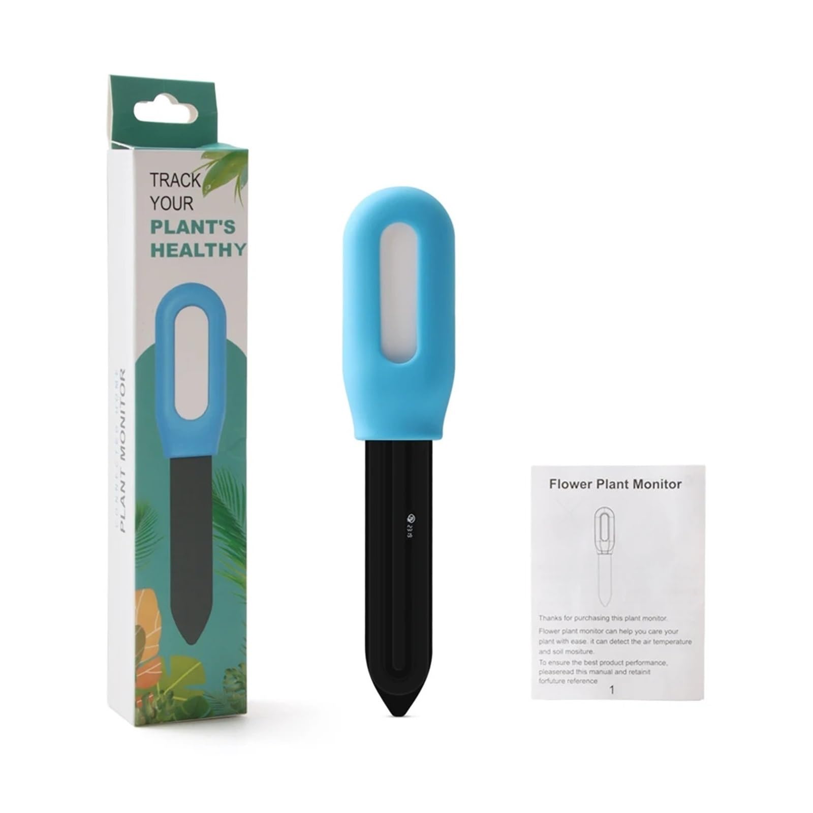 Sensor de humedad del suelo, probador de suelo inalámbrico para jardinería, plantación, césped y agricultura, control de temperatura y humedad, higrómetro de tierra para plantas en maceta