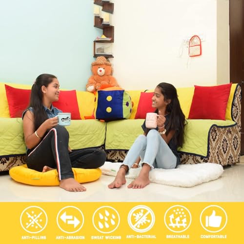 Image of NEXTGO Floor Seat Cushions Yoga Meditation Mat Pooja aasan Soft Extra Comfortable Feather Touch Last Long Upto Washable Material Size 24 x 30 Inch 2 x 2.5 Fit Color wine Brown