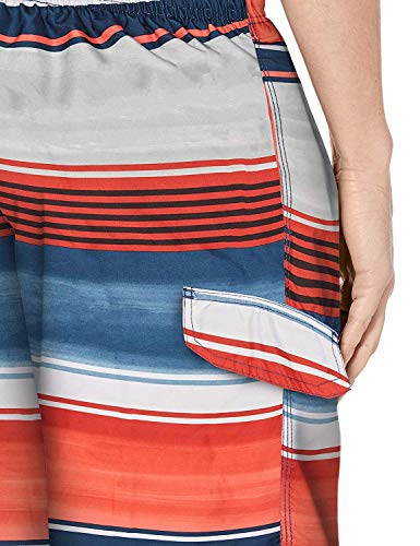 Image of Kanu Surf Men's Big Viper Extended Size Stripe Swim Trunk