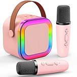 Dislocati Karaoke Machine 2 Microphones, Birthday Gifts for Girls Toys Age 3-15 Year Old Girl Gift Kids Microphone Toys for 3-12 Year Old Girls Birthday Presents Teenage