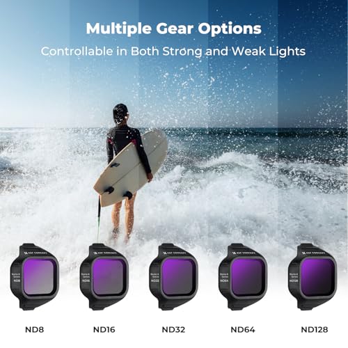 Image of K&F CONCEPT ND & CPL Filter Set Compatible with DJI Mini 5 Pro, 6Pack CPL ND8 ND16 ND32 ND64 ND128 Neutral Density Polarizing Filter Drone Lens Accessories, Multi-Coated HD Optical Glass