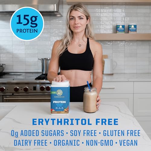 Image of Sunwarrior Organic Plant Based Protein Powder | Vegan Organic Protein Powder Maple Flavored with BCAA Amino Acids & Hemp Seed Pea Blend | Non-GMO Soy Dairy Filler & Gluten Free (Maple, 30 Servings)