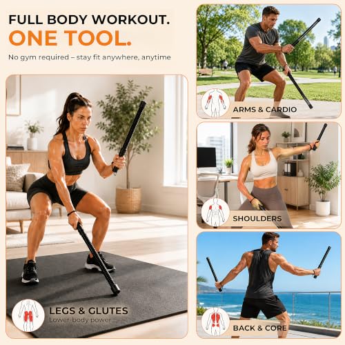 Weighted Ropeless Battle Ropes, High-Resistance Portable Heavy-Duty Cordless Rope for Home Gym with Poster, Low Noise. HIIT and Low-Impact Cardio Aerobic Training for Men & Women (#Black) - image 8