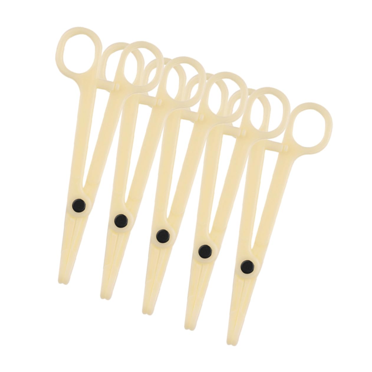 VALICLUD 5 piezas pinzas redondas desechables esterilizadas piercing forceps para labios nariz ombligo cejas